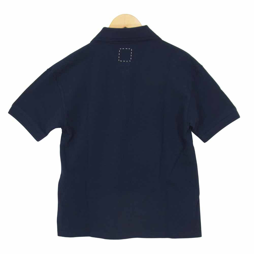 VISVIM ビズビム 21SS 0121105010019 JUMBO WELLER S/S ガーメントダイ 鹿の子 ジャンボ ポロシャツ ネイビー系 1【新古品】【未使用】【中古】