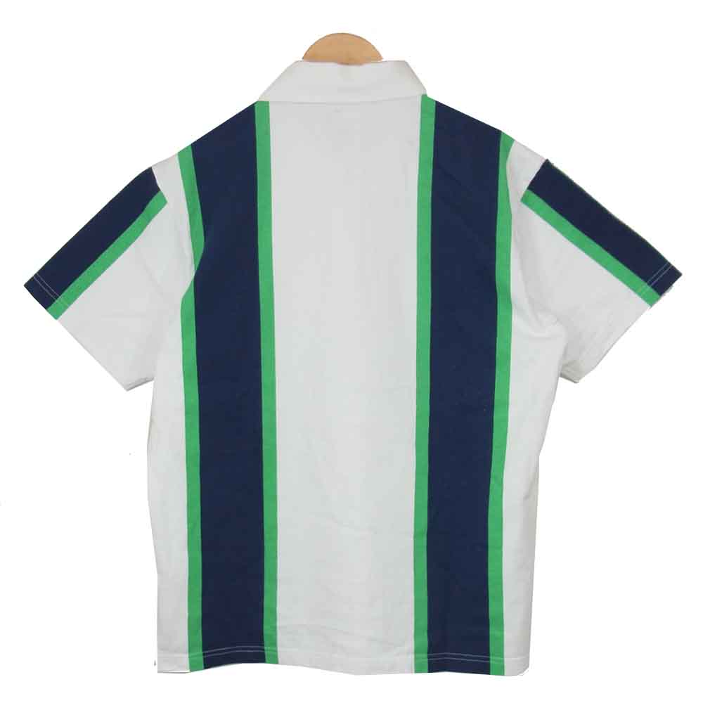 Supreme シュプリーム 21SS Stripe S/S Rugby ストライプ 半袖 ラグビー ポロシャツ ホワイト ホワイト系 S【新古品】【未使用】【中古】