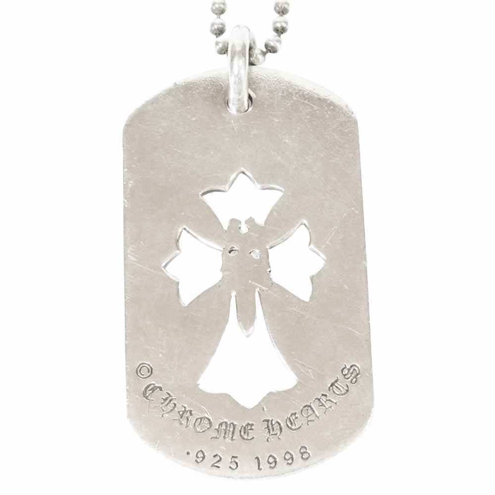 CHROME HEARTS クロムハーツ（原本無） カットアウトクロス ダガー ラージ ドッグタグ ネックレス シルバー系【中古】