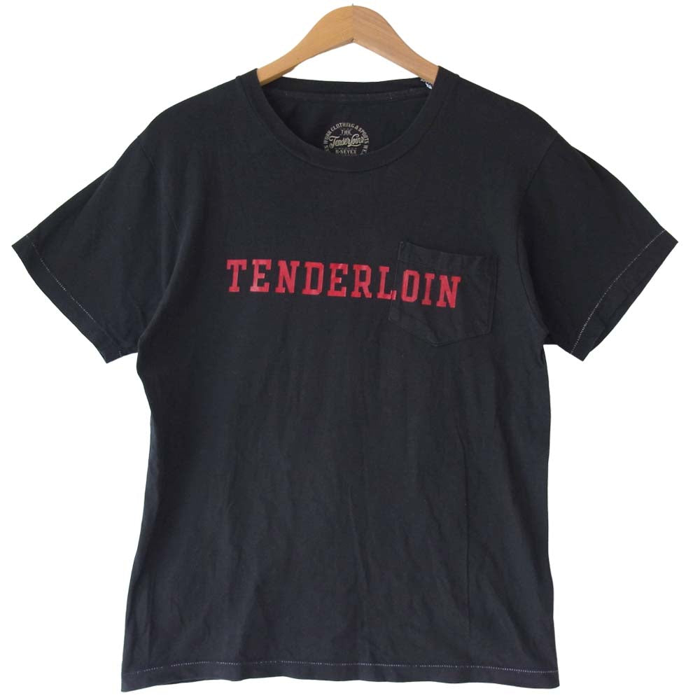 TENDERLOIN テンダーロイン 胸ポケット 半袖 Tシャツ ブラック系 M【中古】