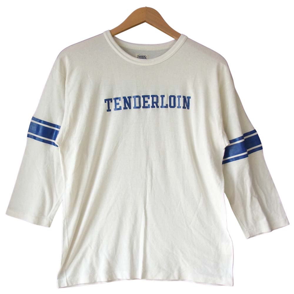 TENDERLOIN テンダーロイン T-NFL 3/4 七分袖 フットボール Tシャツ ホワイト系 S【中古】