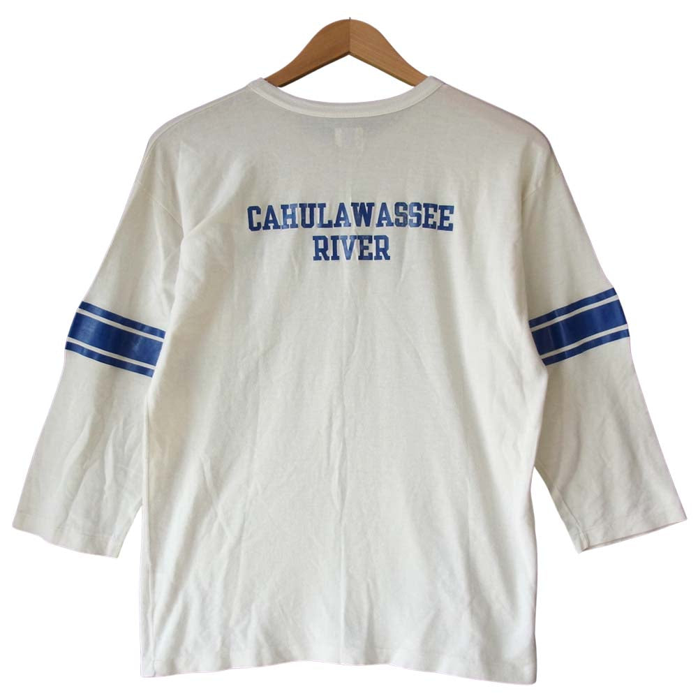 TENDERLOIN テンダーロイン T-NFL 3/4 七分袖 フットボール Tシャツ ホワイト系 S【中古】