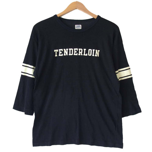 TENDERLOIN テンダーロイン T-NFL 3/4 七分袖 フットボール Tシャツ ブラック系 S【中古】