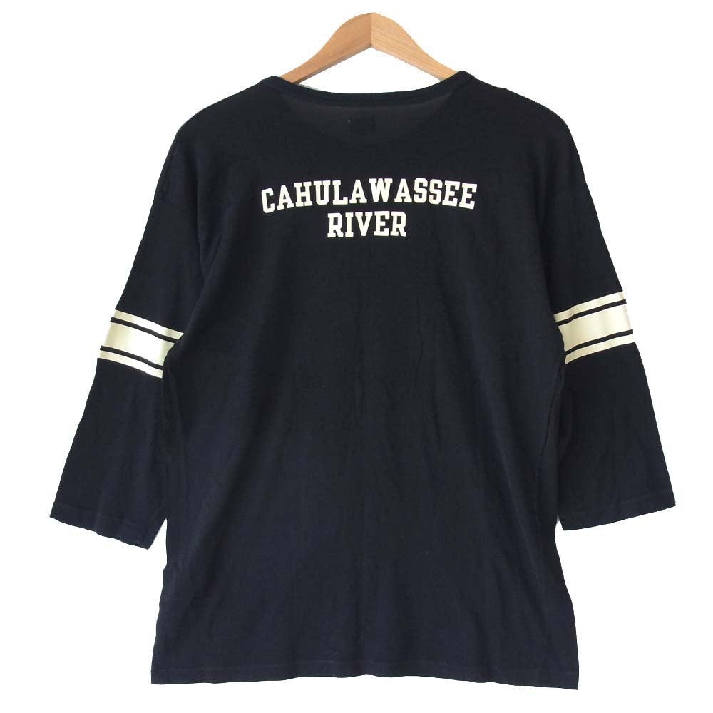 TENDERLOIN テンダーロイン T-NFL 3/4 七分袖 フットボール Tシャツ ブラック系 S【中古】