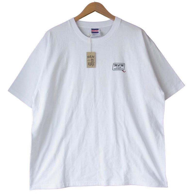 エムアンドエム プリント Tシャツ ホワイト系 L【新古品】【未使用】【中古】