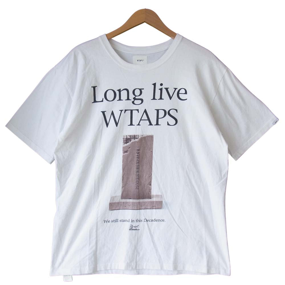 WTAPS ダブルタップス 20SS LONG LIVE WTAPS MONOLITH TEE Tシャツ ホワイト系 3【中古】