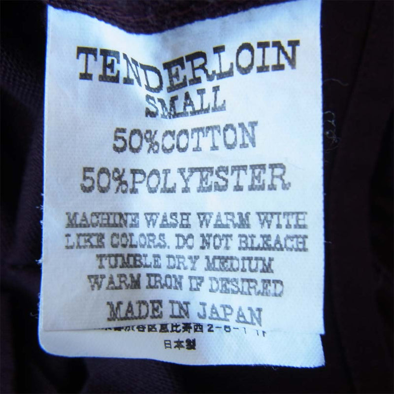 TENDERLOIN テンダーロイン シェーンステッチ 刺繍 オープンカラー シャツ パープル系 S【中古】