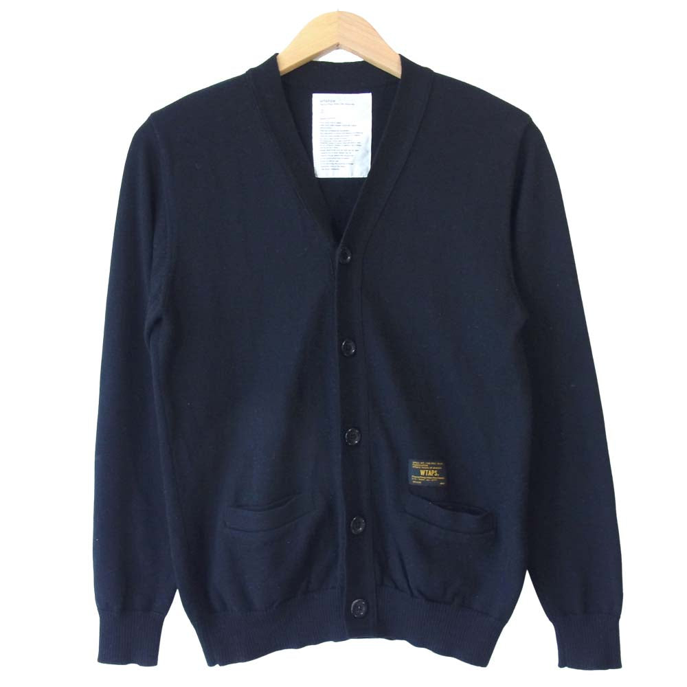 WTAPS ダブルタップス 14AW 142MADT-KNM03 CARDIGAN SWEATER.WOOL YOUTHFUL DAYZ ウール ニット カーディガン ブラック系 2【中古】