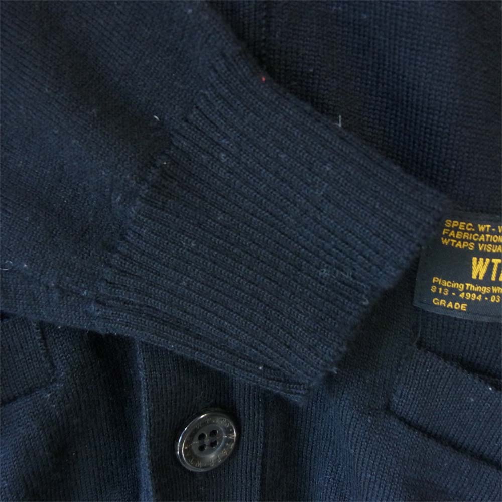 WTAPS ダブルタップス 14AW 142MADT-KNM03 CARDIGAN SWEATER.WOOL YOUTHFUL DAYZ ウール ニット カーディガン ブラック系 2【中古】