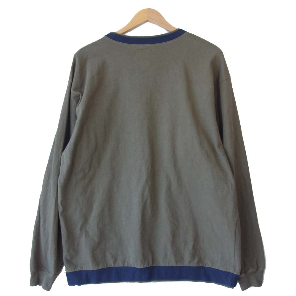 WTAPS ダブルタップス 20SS 201ATDT-CSM35 SNEAK PEAK TEE COTTON 長袖 Tシャツ カーキ系 3【中古】