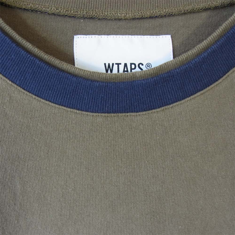 WTAPS ダブルタップス 20SS 201ATDT-CSM35 SNEAK PEAK TEE COTTON 長袖 Tシャツ カーキ系 3【中古】