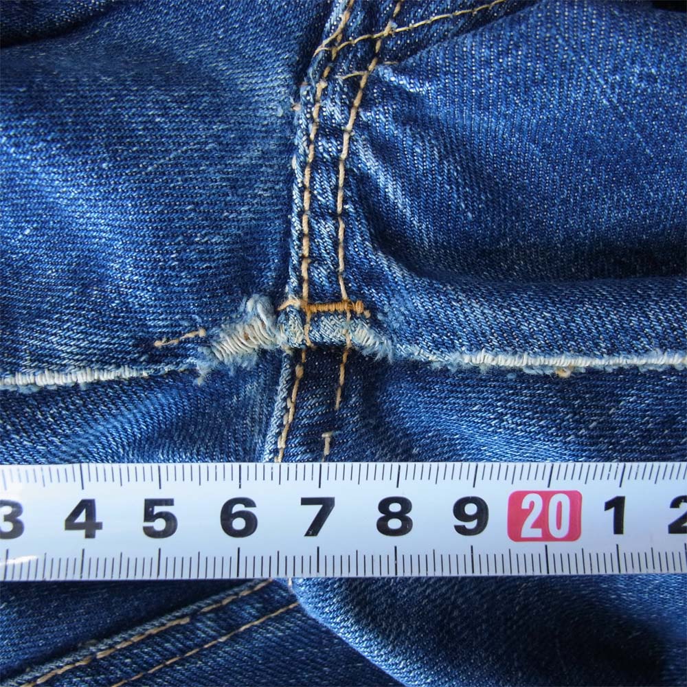 Levi's リーバイス 501XX オリジナル 革パッチ 両面タブ Vステッチ オフセット 隠しリベット インディゴブルー系【中古】