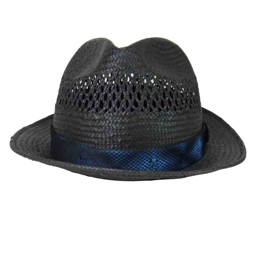ROEN ロエン シルク リボン ペーパー ハット ブラック系 M【中古】