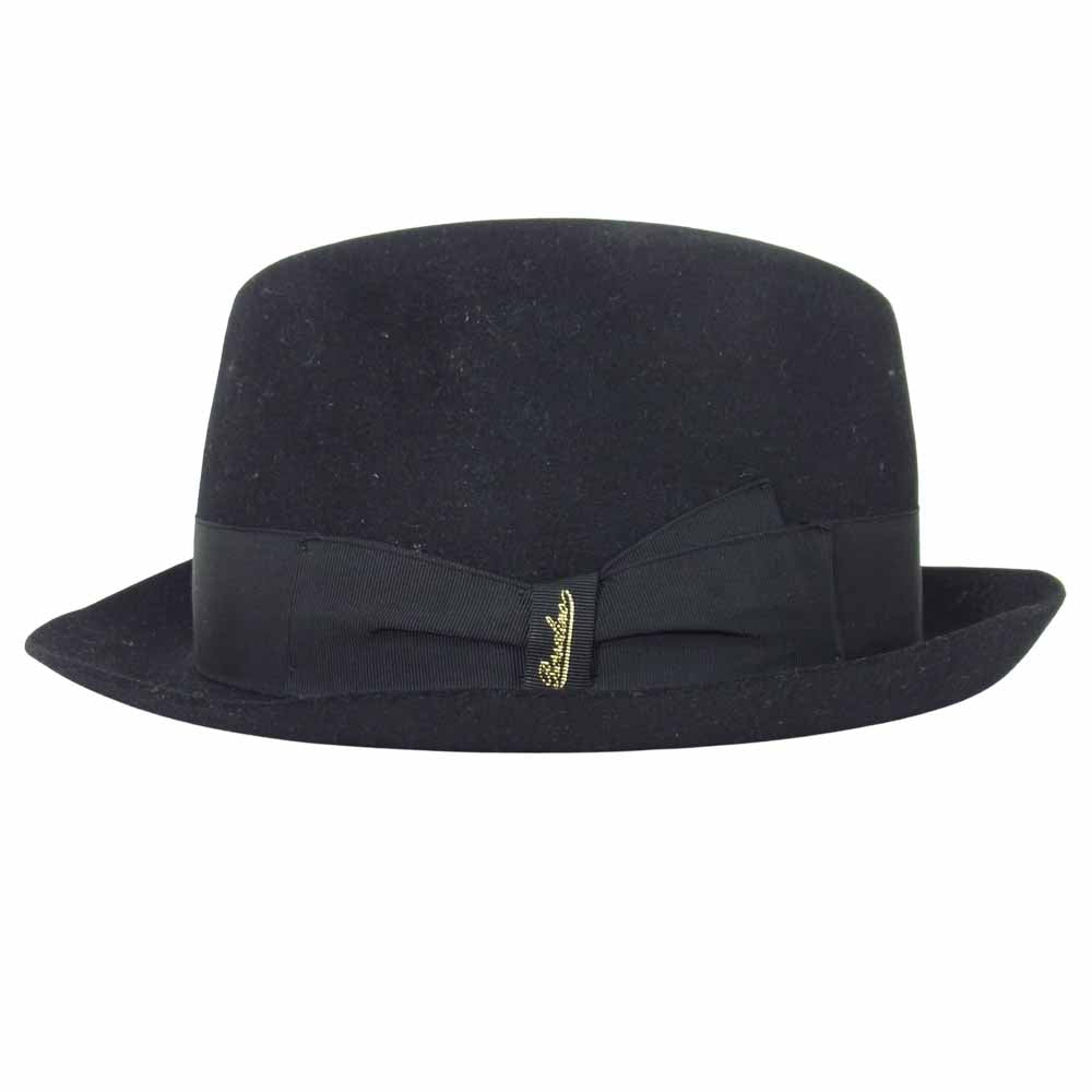 ボルサリーノ イタリア製 ラビット フェルト 中折れ ハット ブラック系 58【中古】