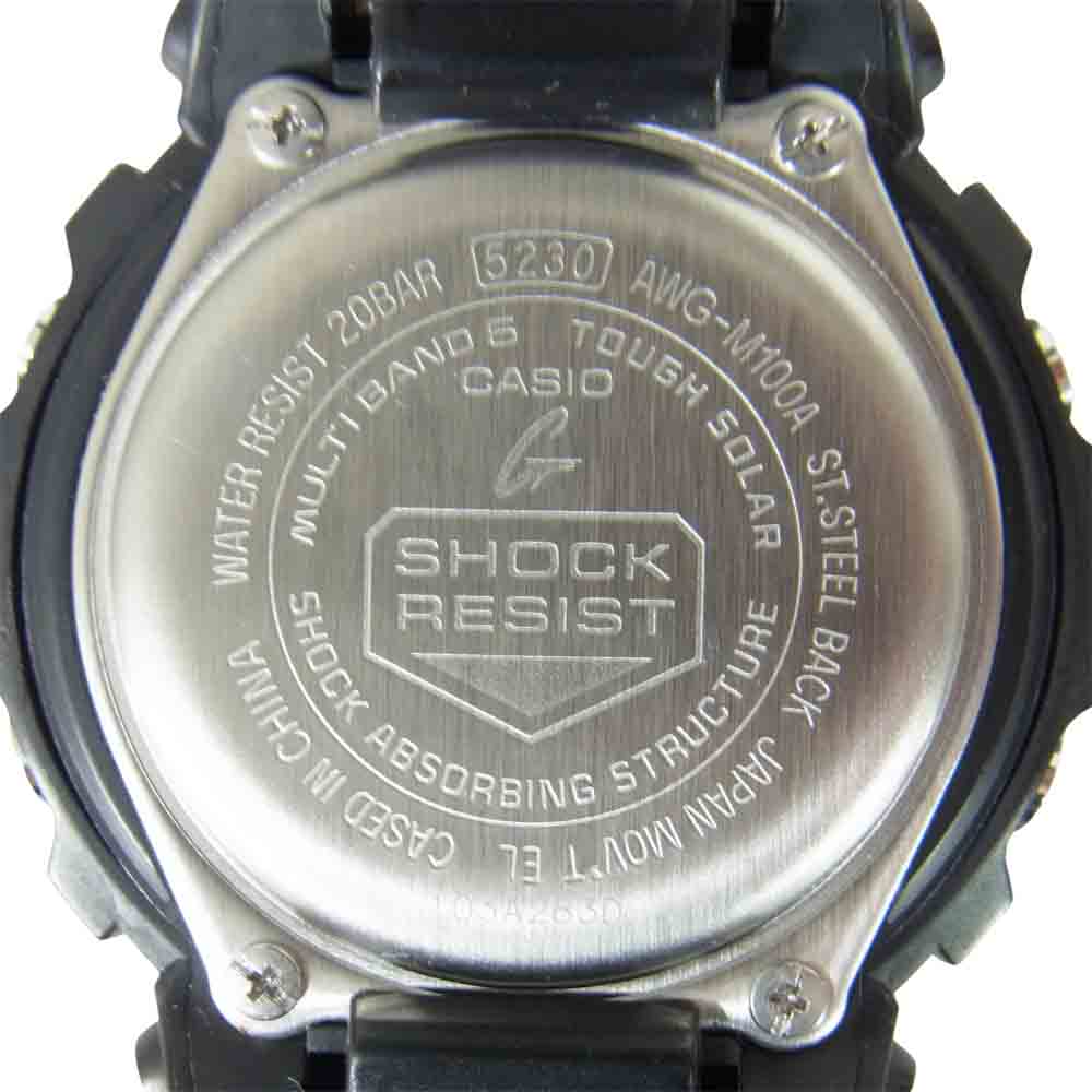 G-SHOCK ジーショック AWG-M100A 電波ソーラー 腕時計 ブラック系【中古】