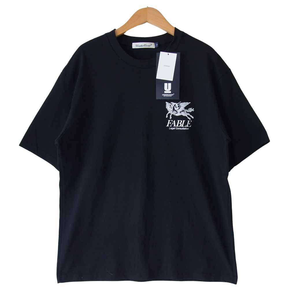 UNDERCOVER アンダーカバー UCY3805 FABLE プリント 半袖 Tシャツ ブラック系 3【極上美品】【中古】