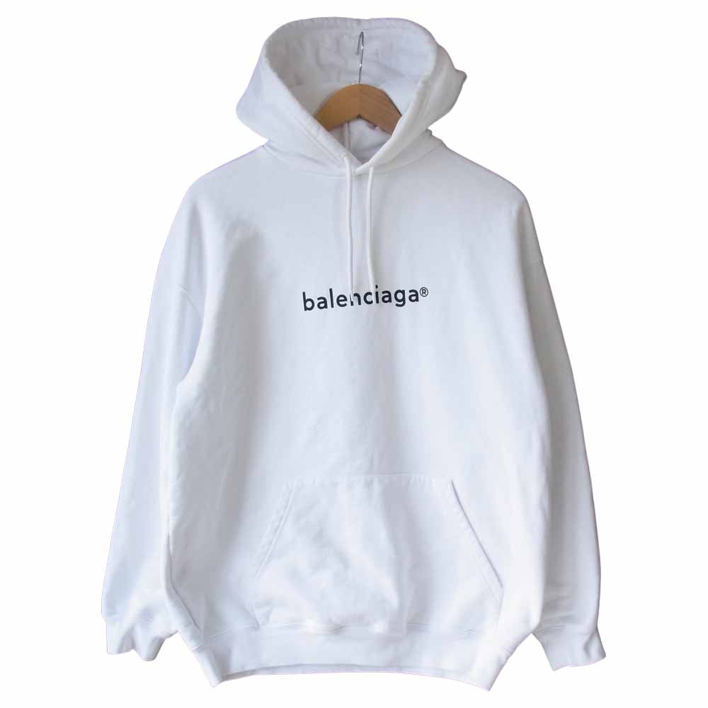 BALENCIAGA バレンシアガ TS91 570811 TIV55 9040 国内正規品 NEW COPYRIGHT MEDIUM FIT HOODIE フーディー パーカー ホワイト系 XS【中古】