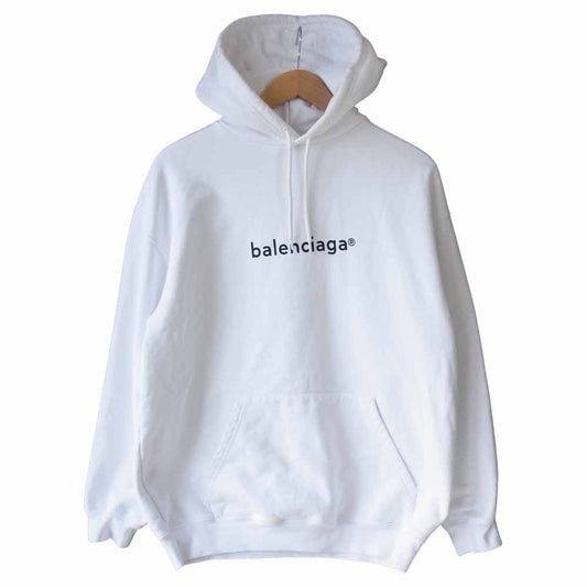 BALENCIAGA バレンシアガ TS91 570811 TIV55 9040 国内正規品 NEW COPYRIGHT MEDIUM FIT HOODIE フーディー パーカー ホワイト系 XS【中古】