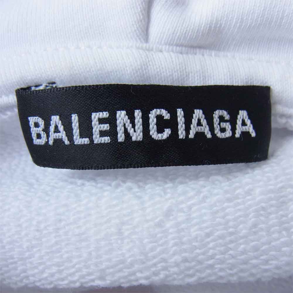 BALENCIAGA バレンシアガ TS91 570811 TIV55 9040 国内正規品 NEW COPYRIGHT MEDIUM FIT HOODIE フーディー パーカー ホワイト系 XS【中古】