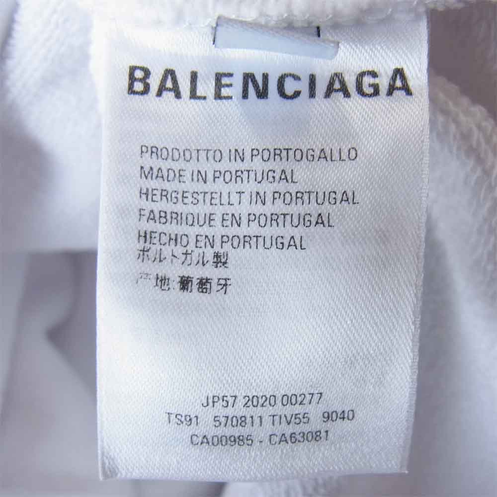 BALENCIAGA バレンシアガ TS91 570811 TIV55 9040 国内正規品 NEW COPYRIGHT MEDIUM FIT HOODIE フーディー パーカー ホワイト系 XS【中古】