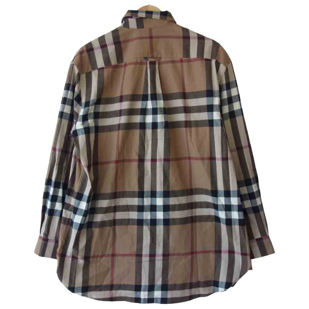 BURBERRY LONDON バーバリー ロンドン 20AW 4565531 国内正規品 オーバーサイズ チェック シャツ ブラウン系 S【美品】【中古】