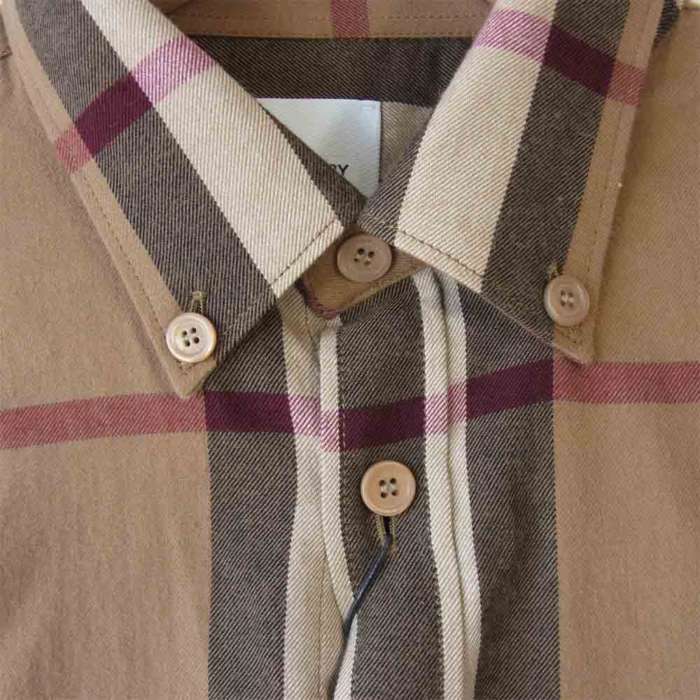 BURBERRY LONDON バーバリー ロンドン 20AW 4565531 国内正規品 オーバーサイズ チェック シャツ ブラウン系 S【美品】【中古】