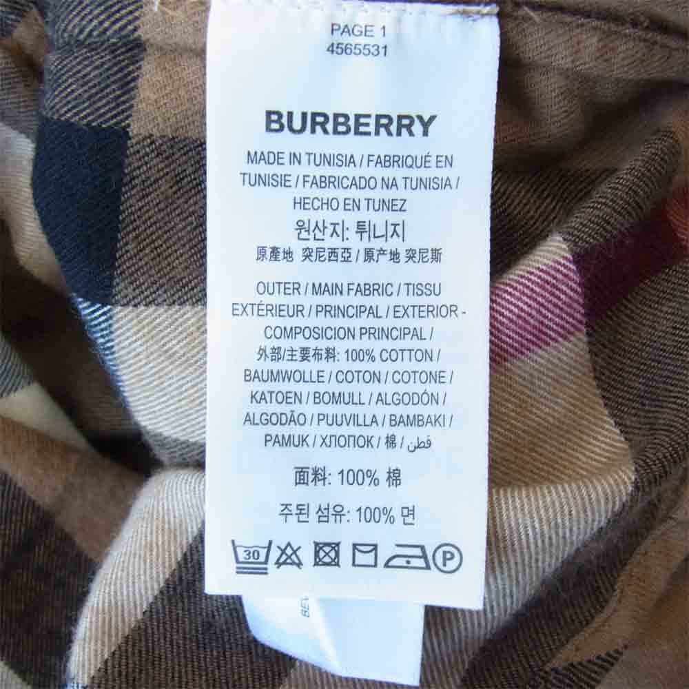 BURBERRY LONDON バーバリー ロンドン 20AW 4565531 国内正規品 オーバーサイズ チェック シャツ ブラウン系 S【美品】【中古】