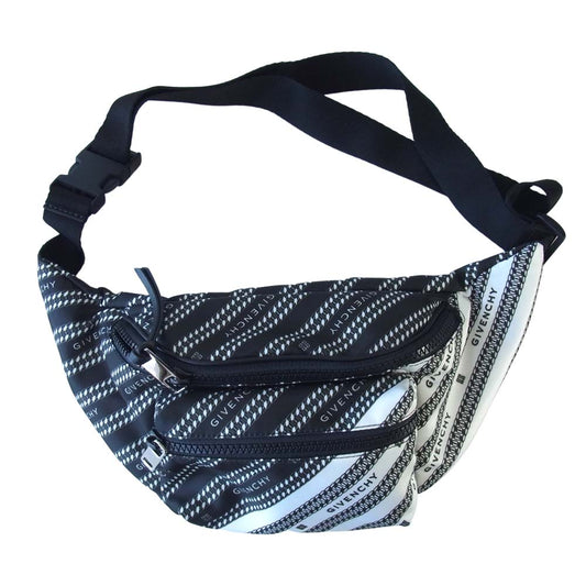 GIVENCHY ジバンシィ BK5037K12F-004 LIGHT 3 BUM BAG ボディ バッグ 白×黒【美品】【中古】