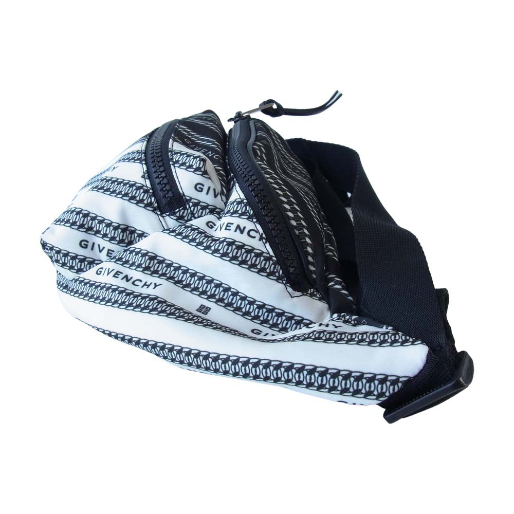 GIVENCHY ジバンシィ BK5037K12F-004 LIGHT 3 BUM BAG ボディ バッグ 白×黒【美品】【中古】