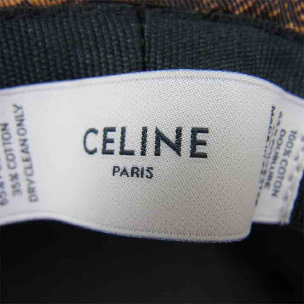 CELINE セリーヌ 21SS トリオンフ モノグラム バケットハット ダークブラウン系【美品】【中古】