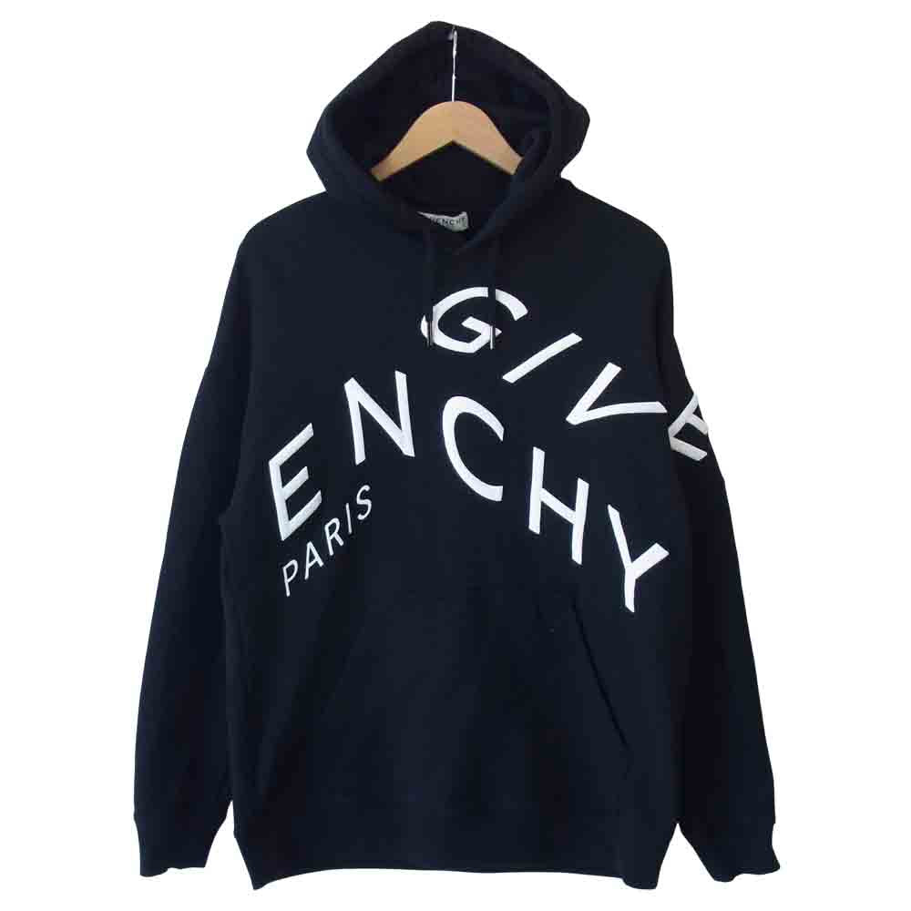 GIVENCHY ジバンシィ BMJ07G30AF 国内正規品 REFRACTED エンブロイダリー フーディー パーカー ブラック系 S【中古】