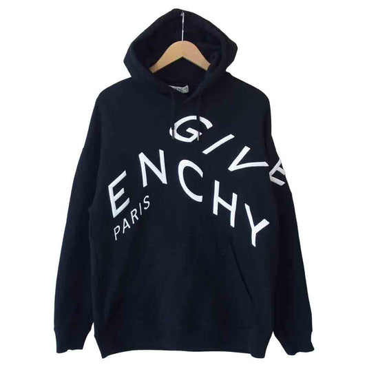 GIVENCHY ジバンシィ BMJ07G30AF 国内正規品 REFRACTED エンブロイダリー フーディー パーカー ブラック系 S【中古】