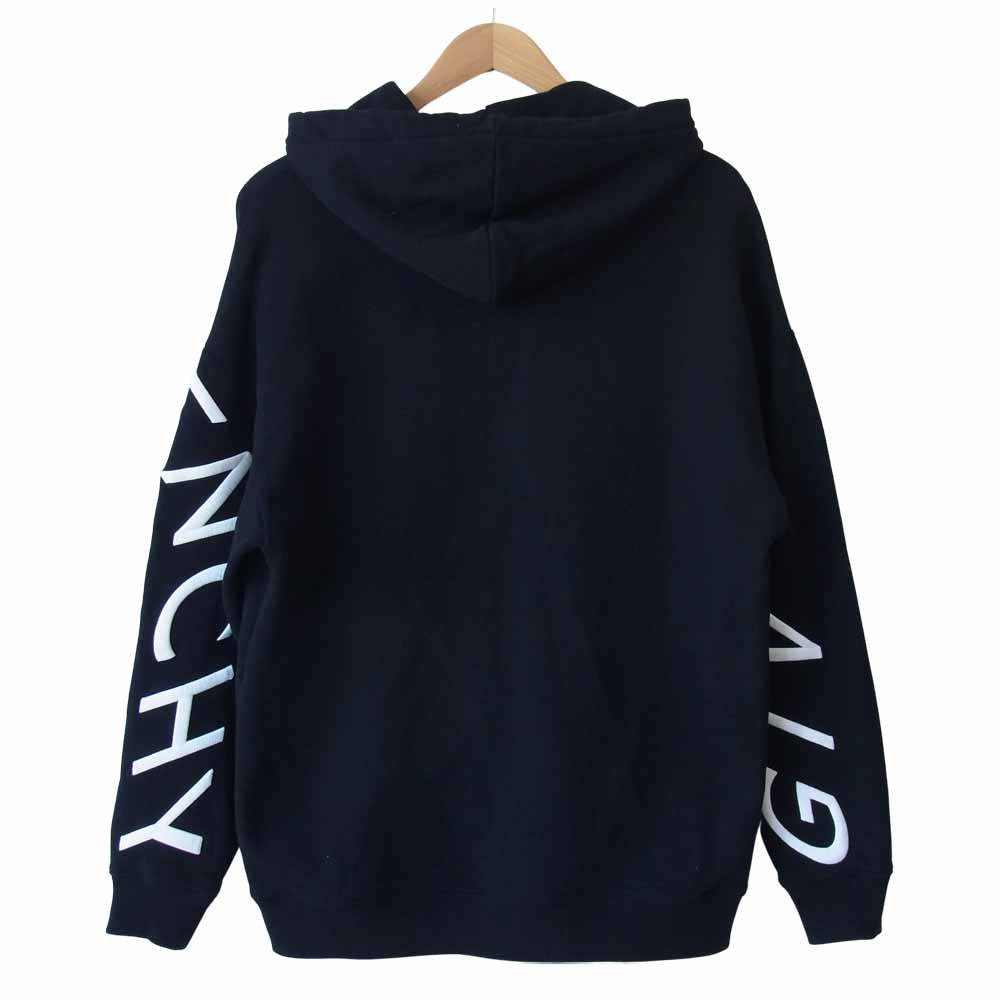 GIVENCHY ジバンシィ BMJ07G30AF 国内正規品 REFRACTED エンブロイダリー フーディー パーカー ブラック系 S【中古】