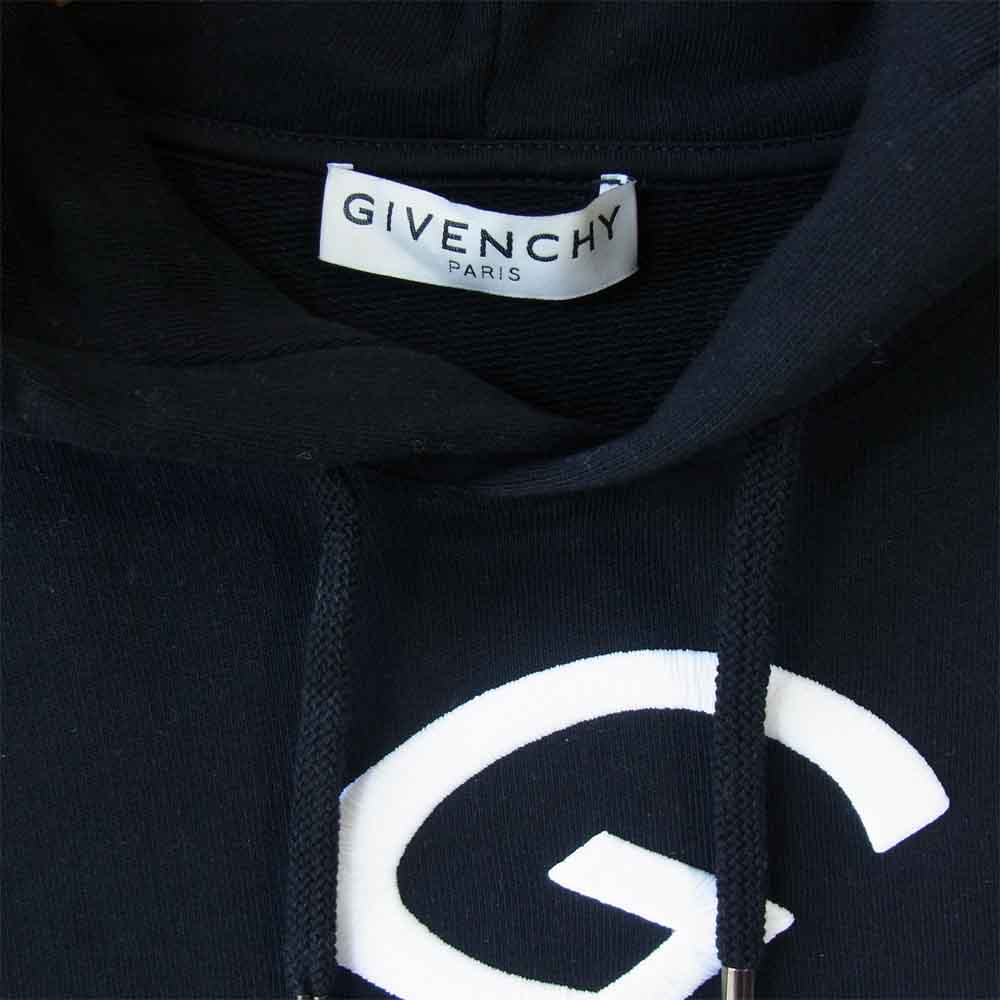 GIVENCHY ジバンシィ BMJ07G30AF 国内正規品 REFRACTED エンブロイダリー フーディー パーカー ブラック系 S【中古】