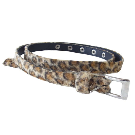 WTAPS ダブルタップス 18AW BELT 豹柄 レオパード ヒョウ柄 ベルト ベージュ系【中古】