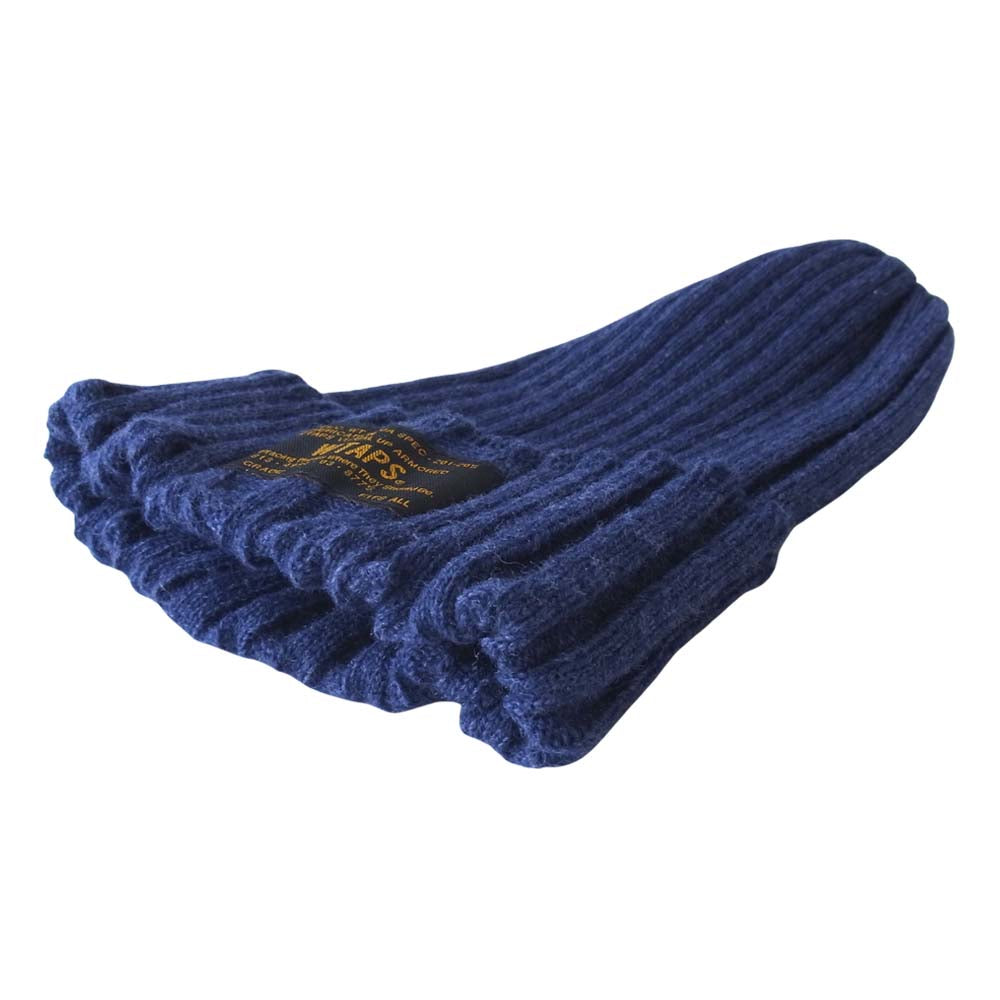 WTAPS ダブルタップス 122RPDT-HT01S FITS ALL BEANIE WOOL ビーニー ウール ニットキャップ ネイビー ネイビー系 F【中古】