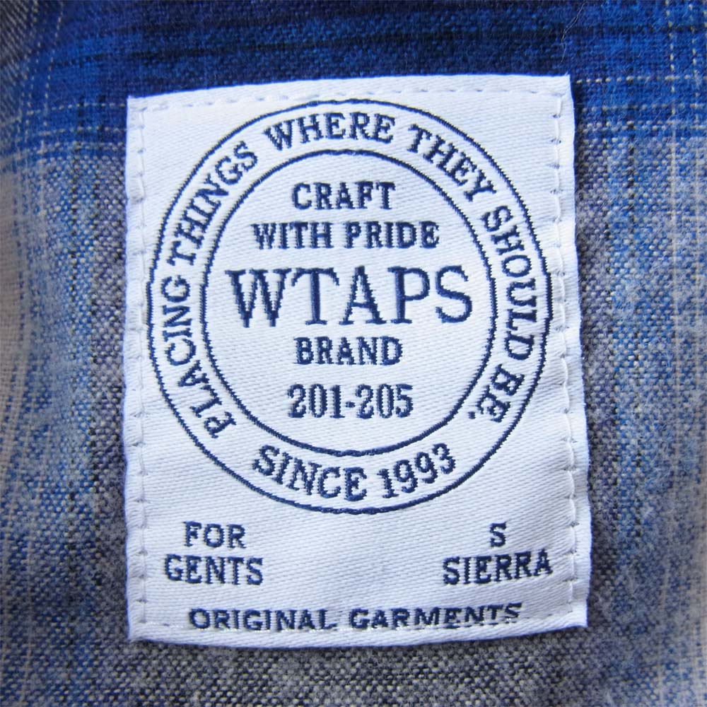 WTAPS ダブルタップス 15SS 151GWDT-SHM07 VATOS LS ロングスリーブ シャツ ブルー系 S【中古】