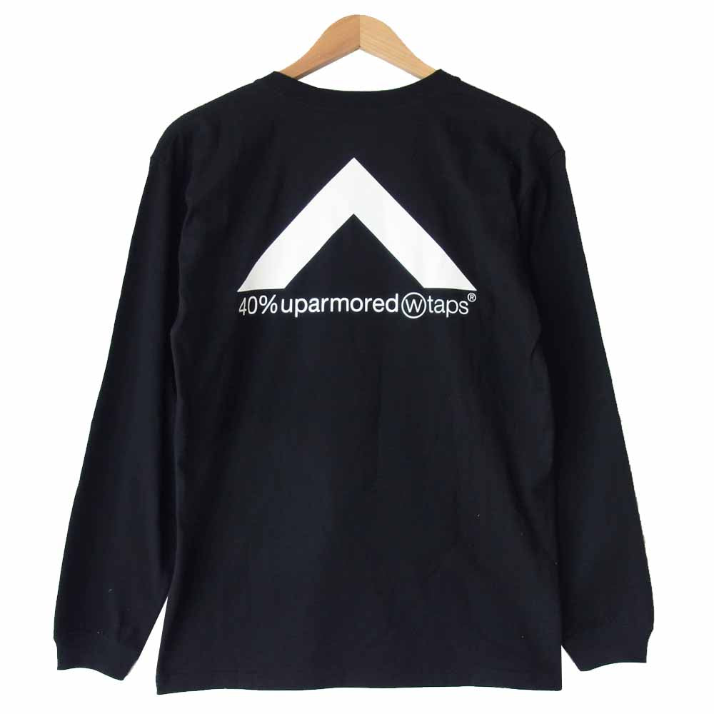WTAPS ダブルタップス 20AW 40PCT / UPARMORED プリント 長袖 Tシャツ ブラック系 1【中古】