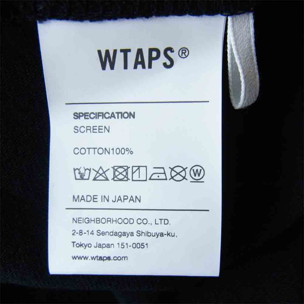 WTAPS ダブルタップス 20AW 40PCT / UPARMORED プリント 長袖 Tシャツ ブラック系 1【中古】