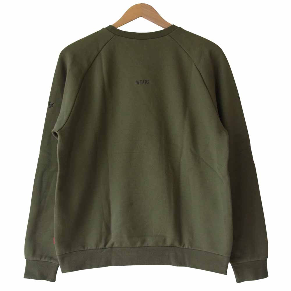 WTAPS ダブルタップス 16AW SPOT WTVUA CREW NECK クルーネックスウェット カーキ系 S【中古】