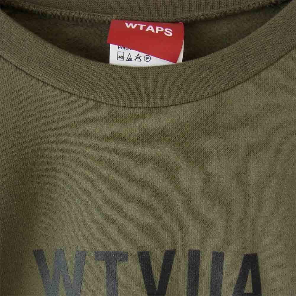WTAPS ダブルタップス 16AW SPOT WTVUA CREW NECK クルーネックスウェット カーキ系 S【中古】