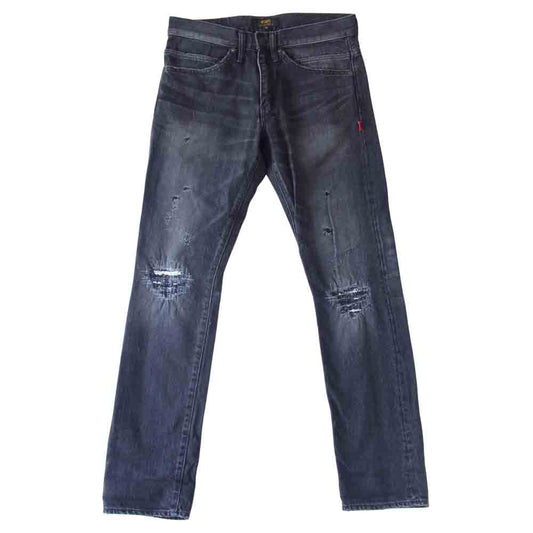 WTAPS ダブルタップス 17SS 171WVDT-PTM04 BLUES VERY SKINNY TRASH ダメージ加工 スキニー デニム ブラック系 M【中古】