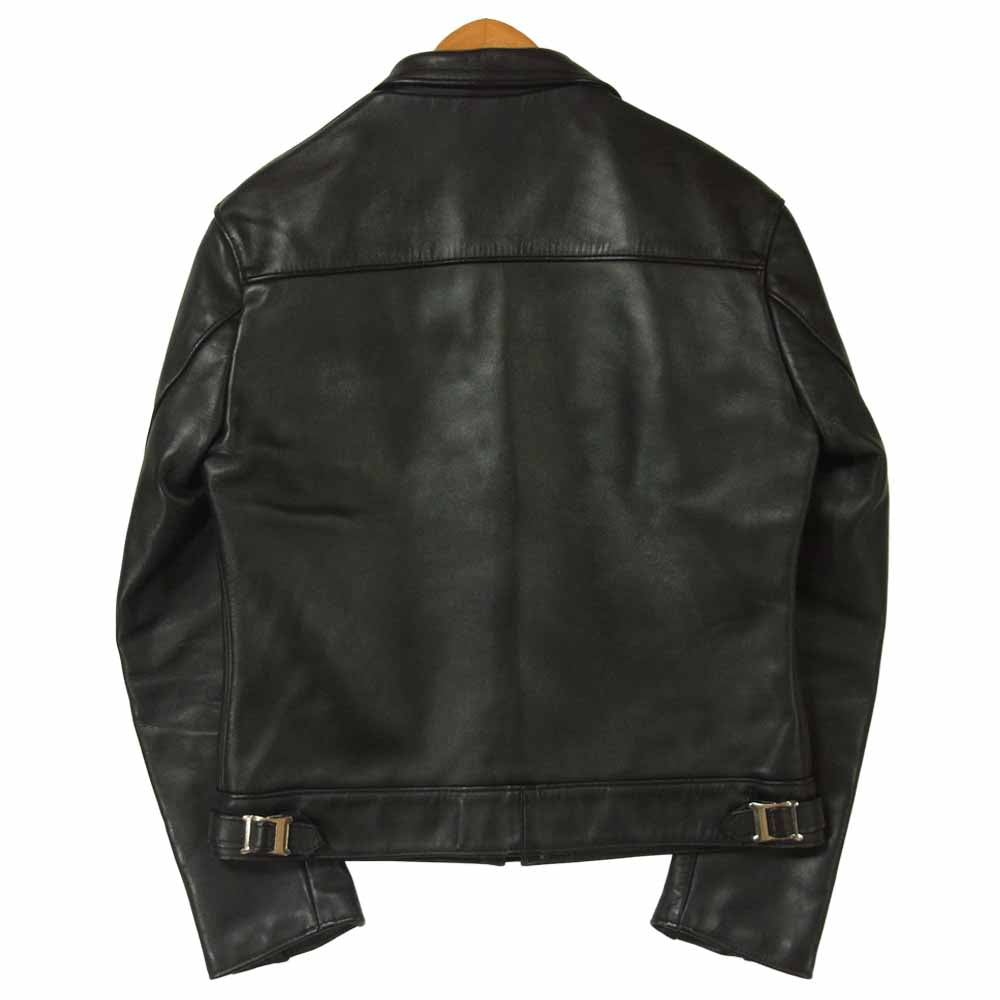 トリプルシックス ステアハイド レディース シングル ライダース ジャケット レザー 英国製 ブラック系 36【中古】