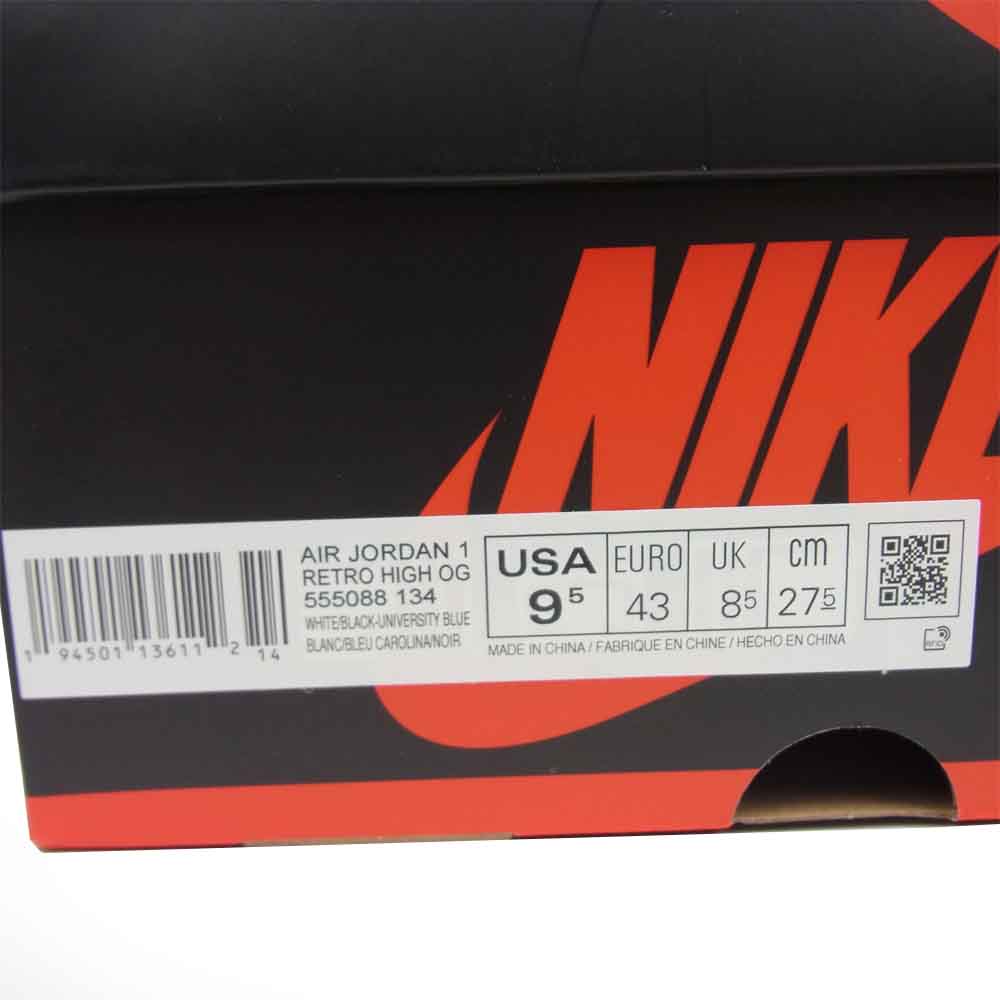 NIKE ナイキ 555088-134 AIR JORDAN 1 RETRO HIGH OG エア ジョーダン 1 レトロ ハイ スニーカー ホワイト系 ライトブルー系 27.5ｃｍ【中古】