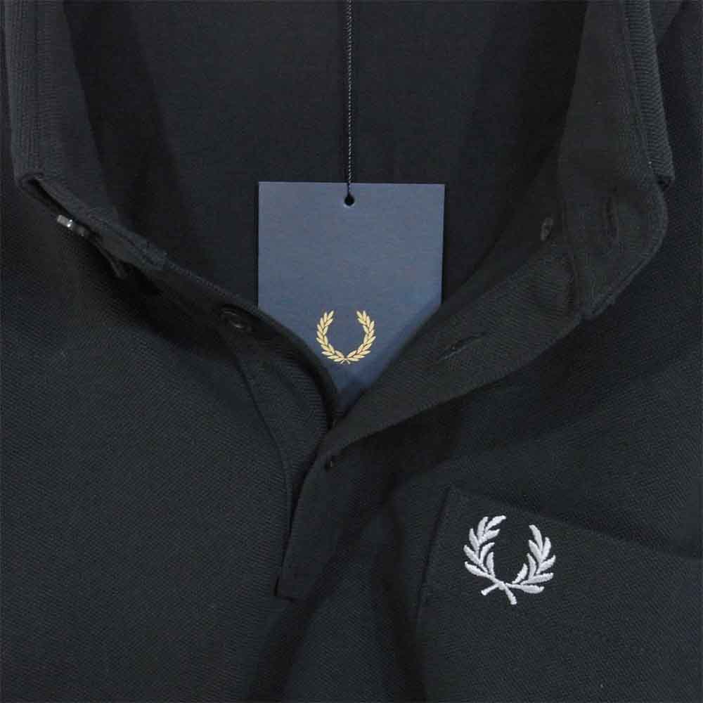 FRED PERRY フレッドペリー M1627 Button Down S/S Polo Shirt ボタンダウン ポロシャツ ブラック系 L【新古品】【未使用】【中古】