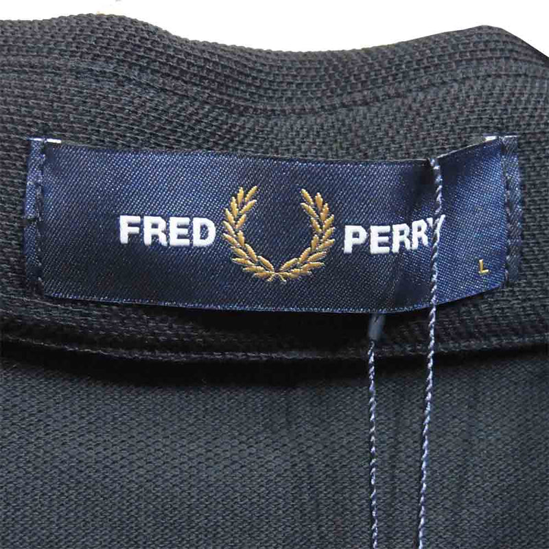 FRED PERRY フレッドペリー M1627 Button Down S/S Polo Shirt ボタンダウン ポロシャツ ブラック系 L【新古品】【未使用】【中古】