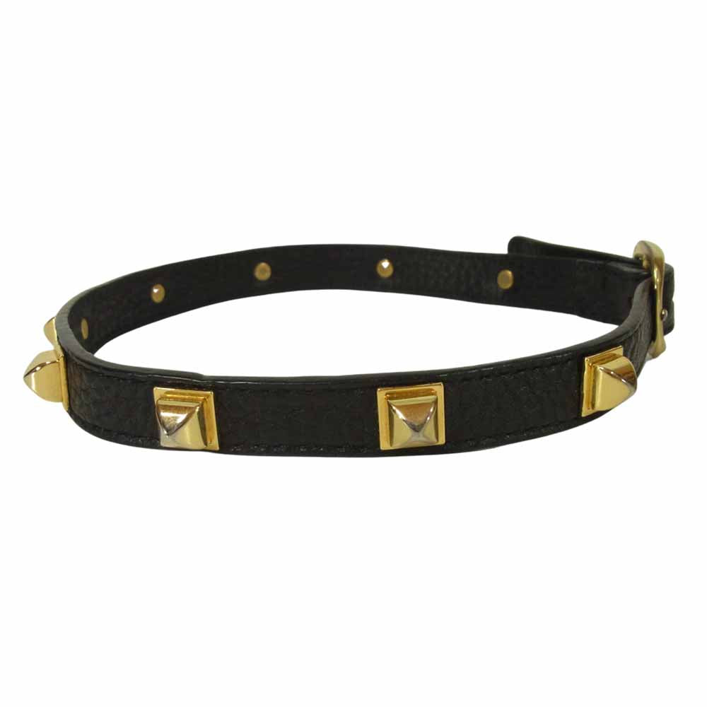 UNDERCOVER アンダーカバー 21SS UC1A4N05 ピラミッド スタッズ レザー チョーカー ブラック系 FREE【中古】