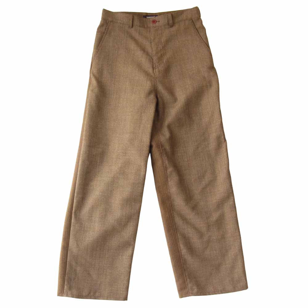 UNDERCOVER アンダーカバー 21SS UC1A4501-2 Wチェック前後異素材ワークPT パンツ ブラウン系 1【新古品】【未使用】【中古】