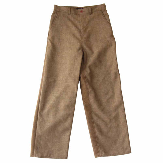 UNDERCOVER アンダーカバー 21SS UC1A4501-2 Wチェック前後異素材ワークPT パンツ ブラウン系 1【新古品】【未使用】【中古】