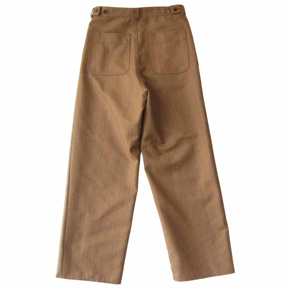 UNDERCOVER アンダーカバー 21SS UC1A4501-2 Wチェック前後異素材ワークPT パンツ ブラウン系 1【新古品】【未使用】【中古】